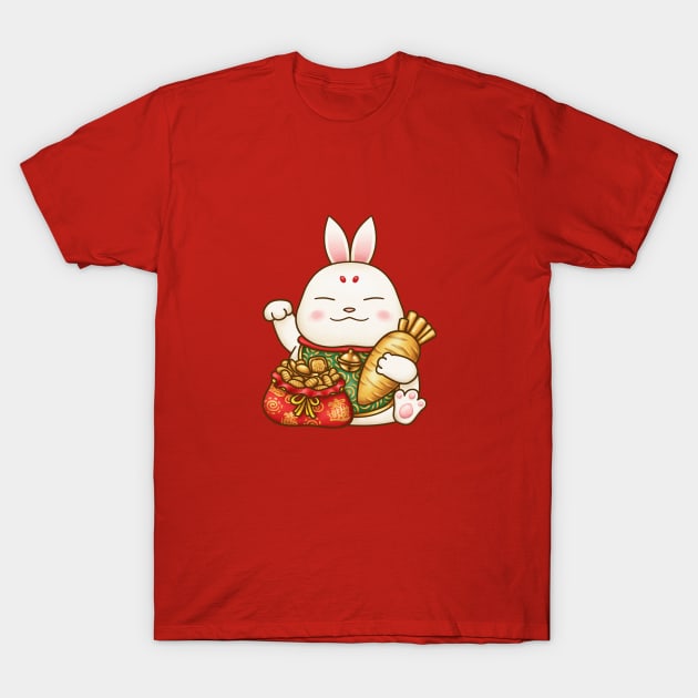 Year of the Rabbit Beckoning Rabbit T-Shirt by Takeda_Art